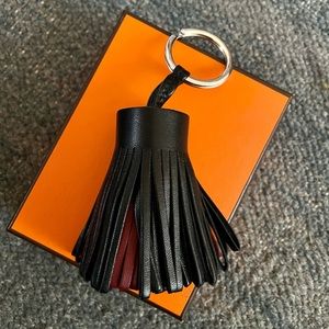 Hermes Lambskin Leather Carmen Key Ring bicolor